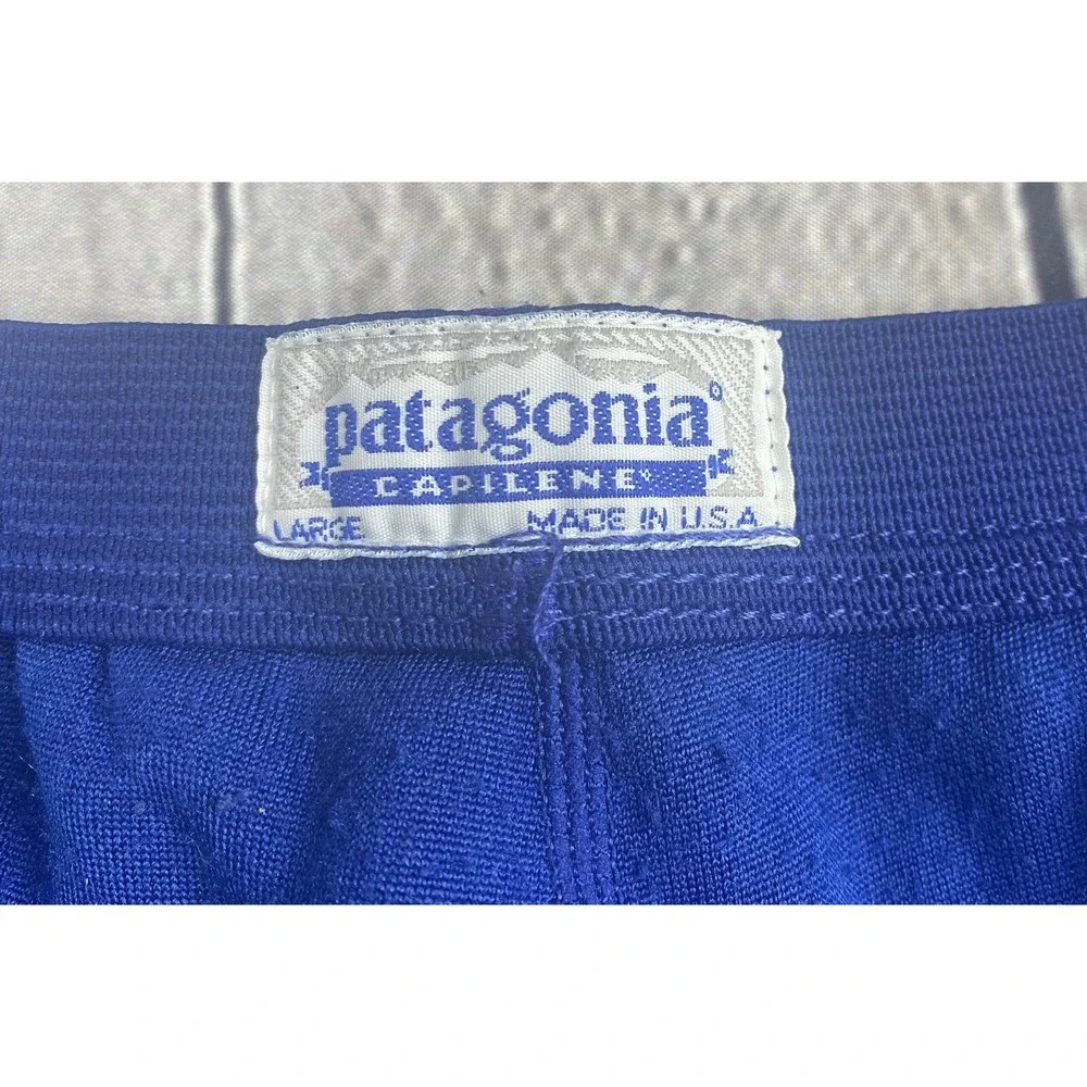 Patagonia Capilene Base Layer Mens Large Long Underwear Bottoms Pants Blue